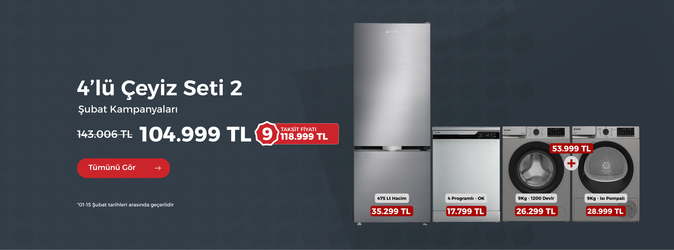 Dudullu Ar&ccedil;elik Ankastre Setler