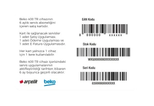 400 TR 6 Aylık Abonelik Paketi Ödeme Aksesuarları