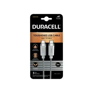 DURACELL 1M LIGHTNING CABLE BLACK C-C Şarj Kabloları