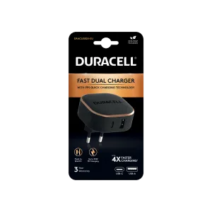 DURACELL WALL CHARGER 30W BLACK Şarj Cihazları