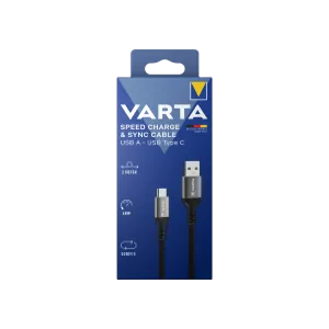 VARTA Şarj Kablosu 2m A-C Şarj Kabloları