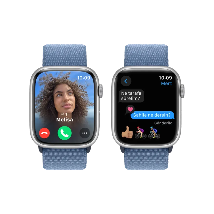 Apple Watch S9 41mm Gümüş Kış Mavi SL Akıllı Saat