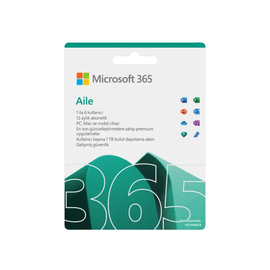 Microsoft 365 Aile Türkçe Bilgisayar Çevre Birimleri