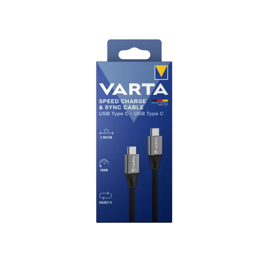 VARTA Şarj Kablosu 2m C-C Şarj Kabloları