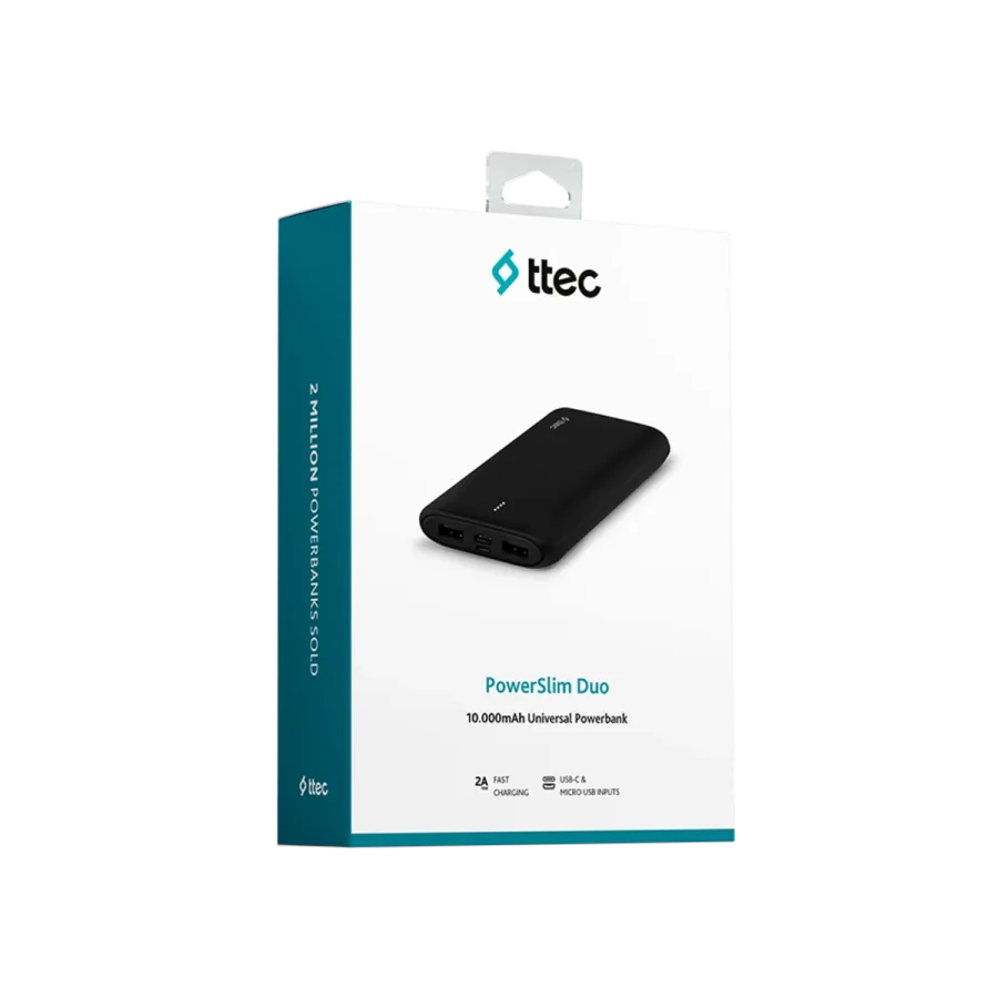 Ttec 2BB163S PowerSlim Duo 10.000mAh Ta Powerbank